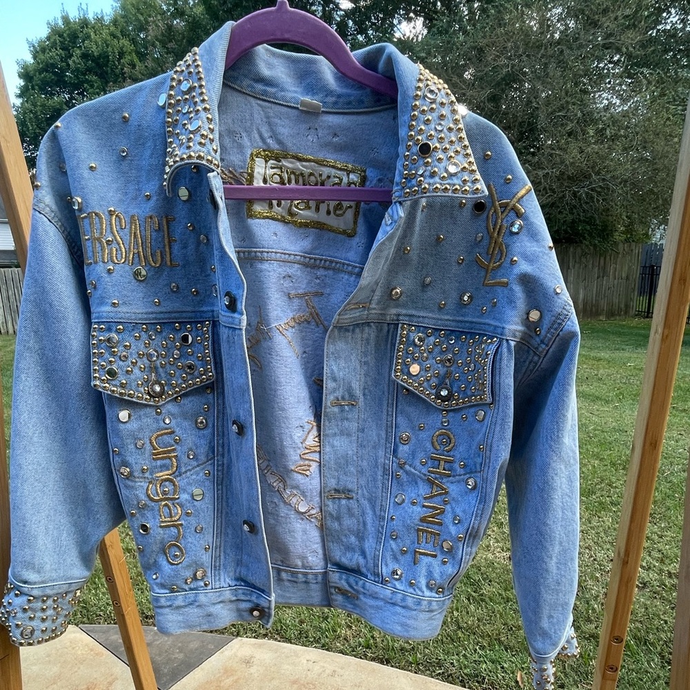 Tamorah Marie One of a kind handmade 80s US denim jacket